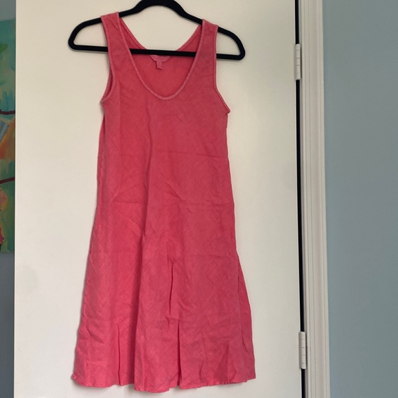 Ruffled Square Neckline Dress Lilly Pulitzer Mialeigh In Natural Linen Dress Ruffled Square Neckline Dress Lilly Pulitzer Mialeigh In Natural Linen Dress